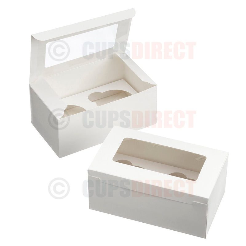 Load image into Gallery viewer, Group image of cupcake boxes with lids partially open
