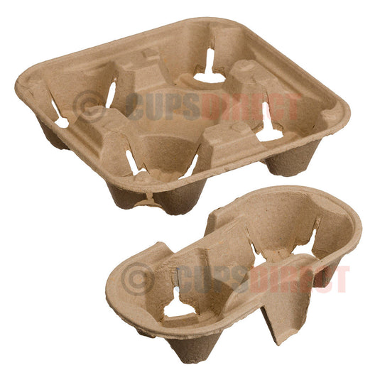 Empty paper cup trays, 2 sizes