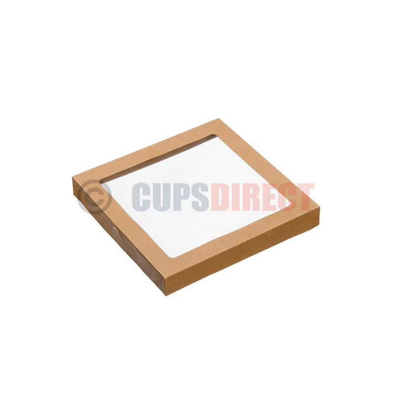 Load image into Gallery viewer, Medium kraft platter lid designed for standard sandwich and catering platters
