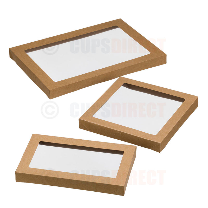 Load image into Gallery viewer, Range of kraft platter box lids in assorted sizes
