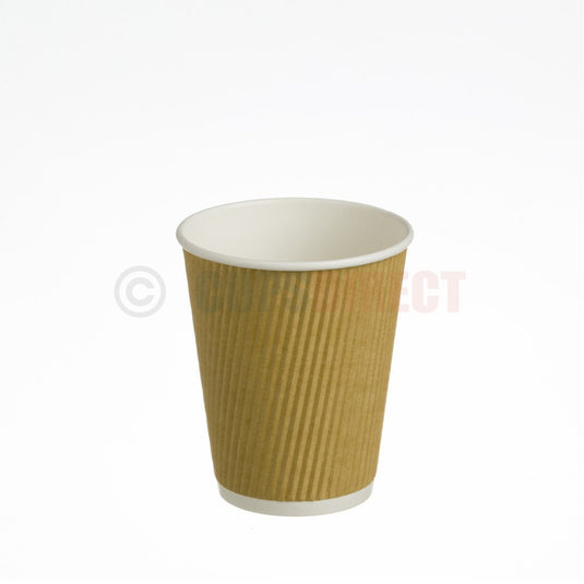 10oz natural kraft ripple hot cup for regular takeaway drinks