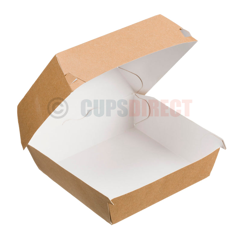 Load image into Gallery viewer, Large kraft clamshell burger box
