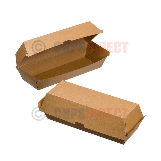 Microflute kraft hot dog box designed for secure and eco-friendly takeaway