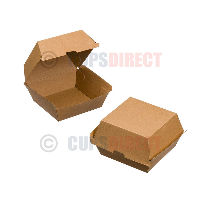 Load image into Gallery viewer, Large microflute burger box with sturdy kraft construction
