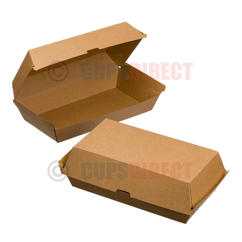 Load image into Gallery viewer, Large microflute snack and meal box in sturdy kraft finish
