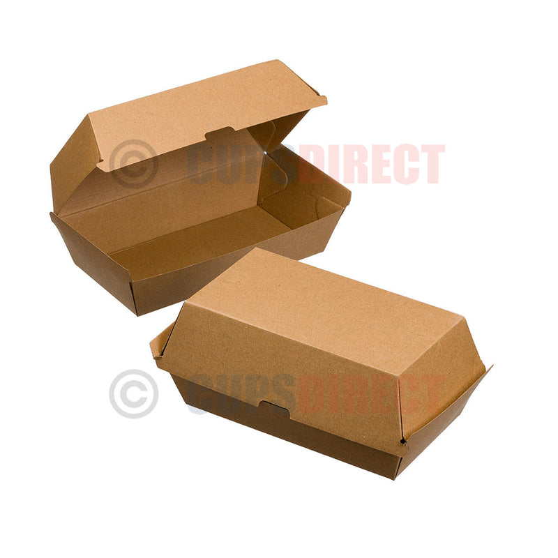 Load image into Gallery viewer, Medium microflute snack and meal takeaway box made from kraft material
