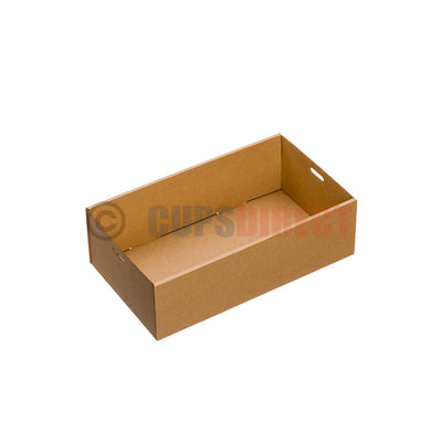 No.1 small kraft brown platter box base 255 x 153 x 80 mm for catering
