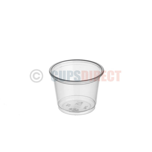 1oz clear plastic portion cup for sauces and dips