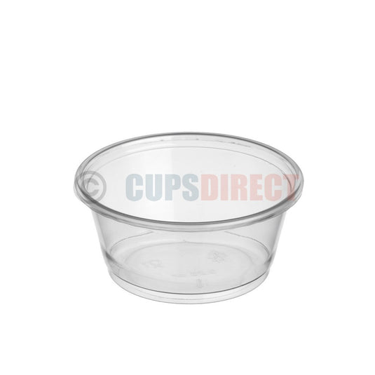 3.25oz clear portion cup for dips, dressings, and samples
