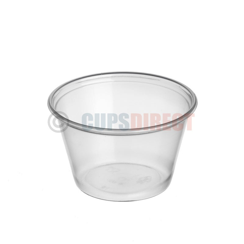 Load image into Gallery viewer, 4oz clear plastic portion cup for condiments and sides
