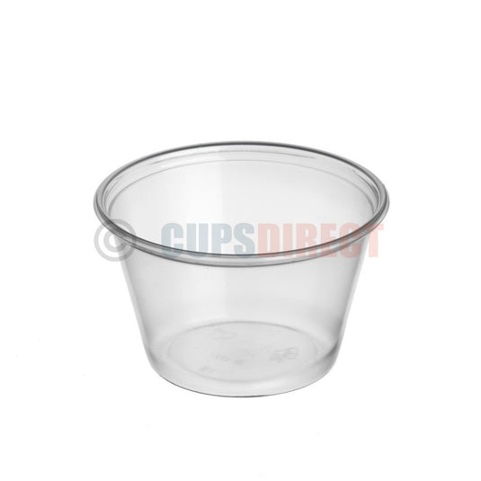 4oz clear plastic portion cup for condiments and sides