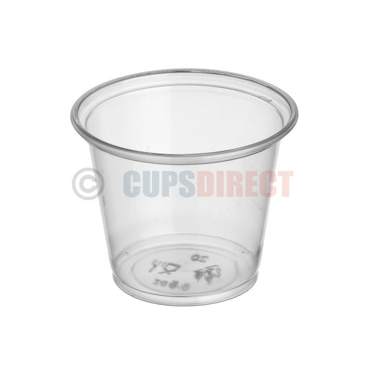 5.5oz clear portion cup for larger condiments and food samples