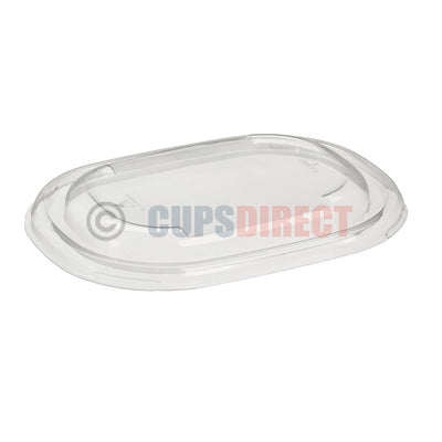 Clear PET lid designed to fit Sabert BePulp eco street bowls