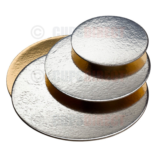 Silver cake boards assortment
