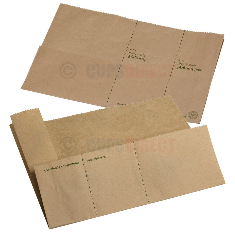 Load image into Gallery viewer, Vegware compostable kraft panini wrap pouch 11x13-5x8 inch
