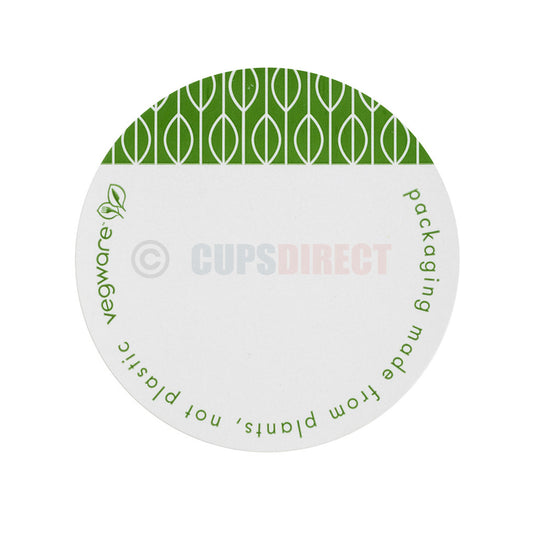 Vegware compostable write on deli stickers for food packaging