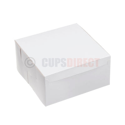Medium white tall cake and dessert box ideal for bakery cakes and pastries