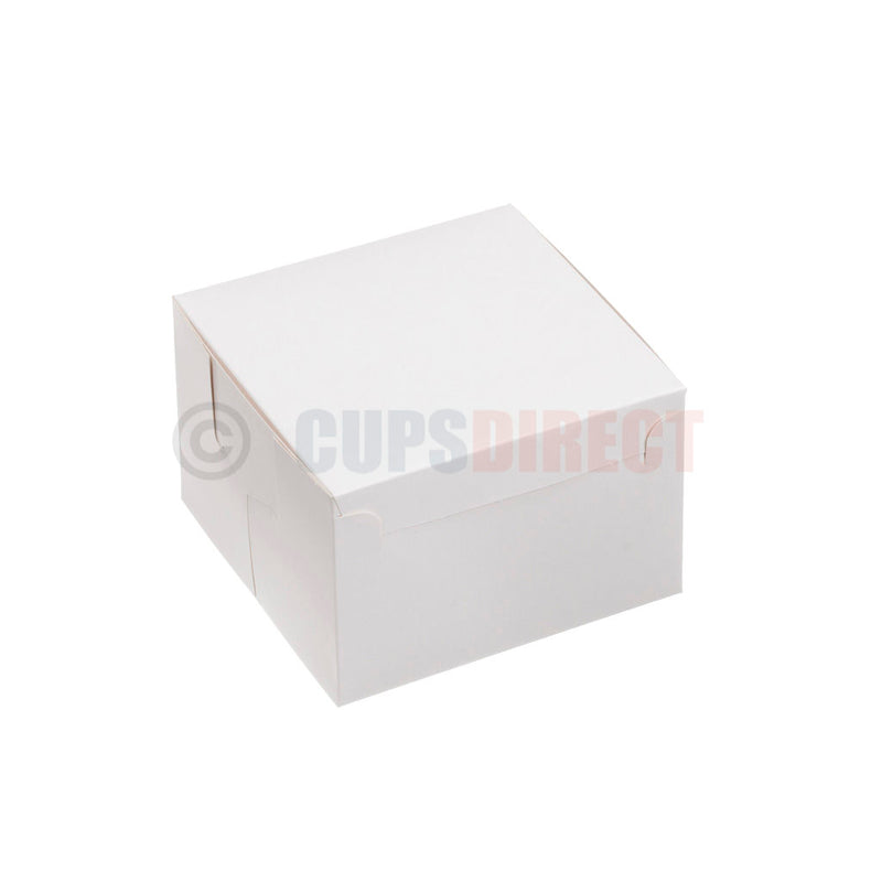 Load image into Gallery viewer, Small white tall cake and dessert box suitable for individual cakes and desserts
