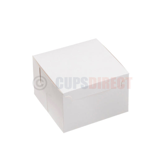 Small white tall cake and dessert box suitable for individual cakes and desserts