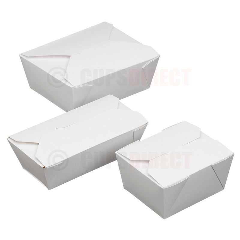 Load image into Gallery viewer, White deli food box range suitable for takeaway and food service
