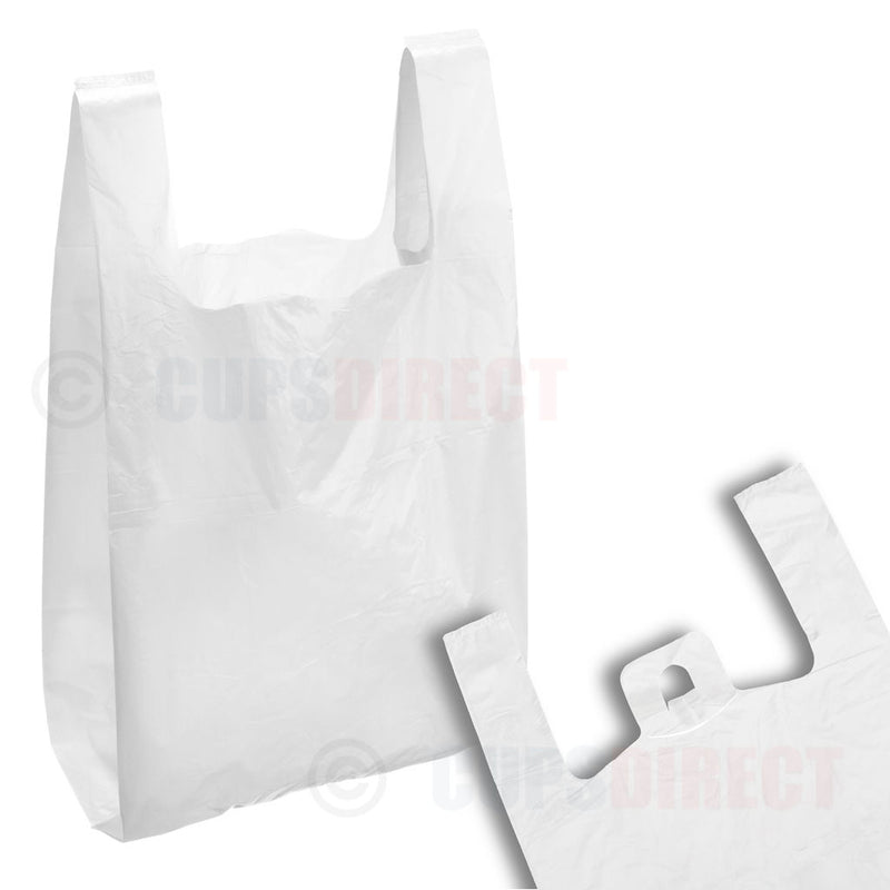 Load image into Gallery viewer, Group image of white vest carry bags suitable for retail use
