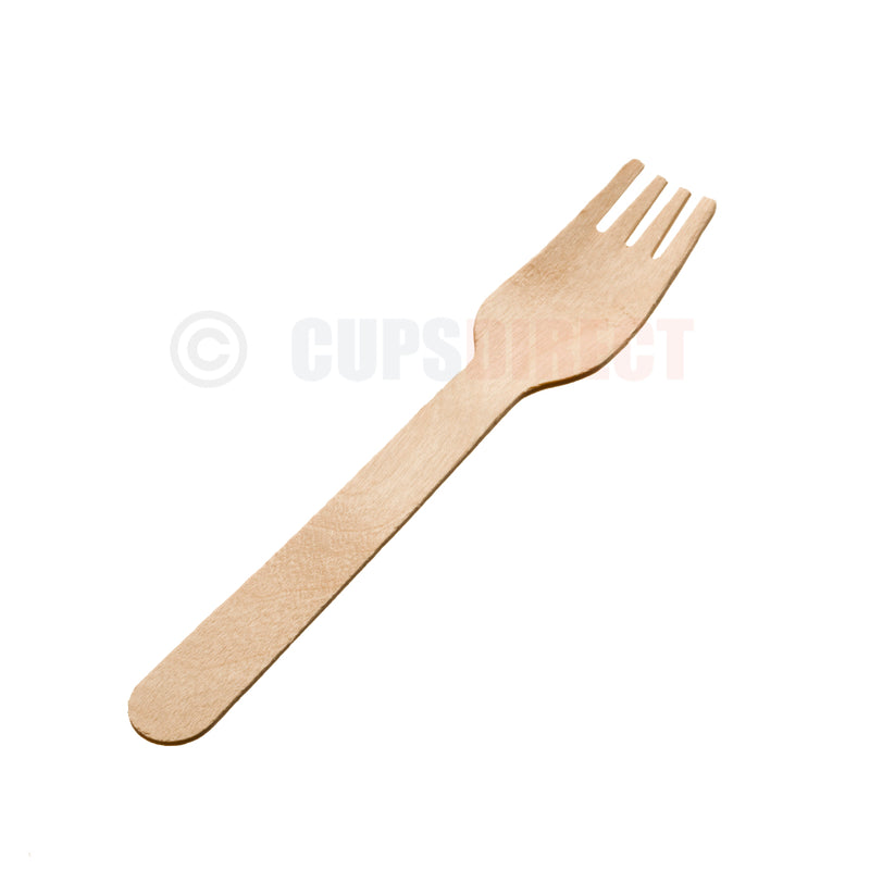 Load image into Gallery viewer, Disposable compostable wooden fork, eco-friendly and natural finish
